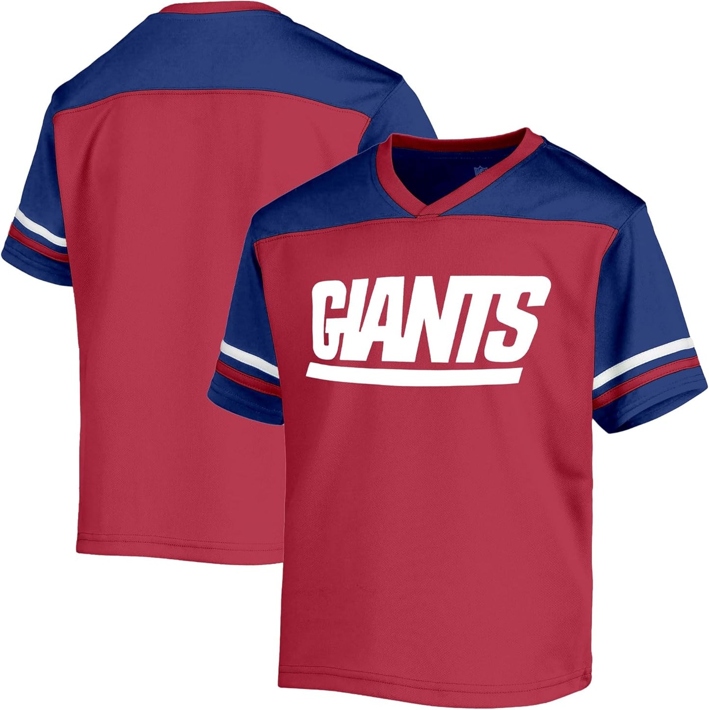 NFL Kids Youth V-Neck Performance Jersey T-Shirt for Giants Fans