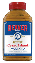 Beaver Coney Island Hot Dog Mustard Squeeze Bottle - Pack of 6