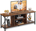 Rustic Brown TV Stand - Fits up to 65 TV - Industrial Style