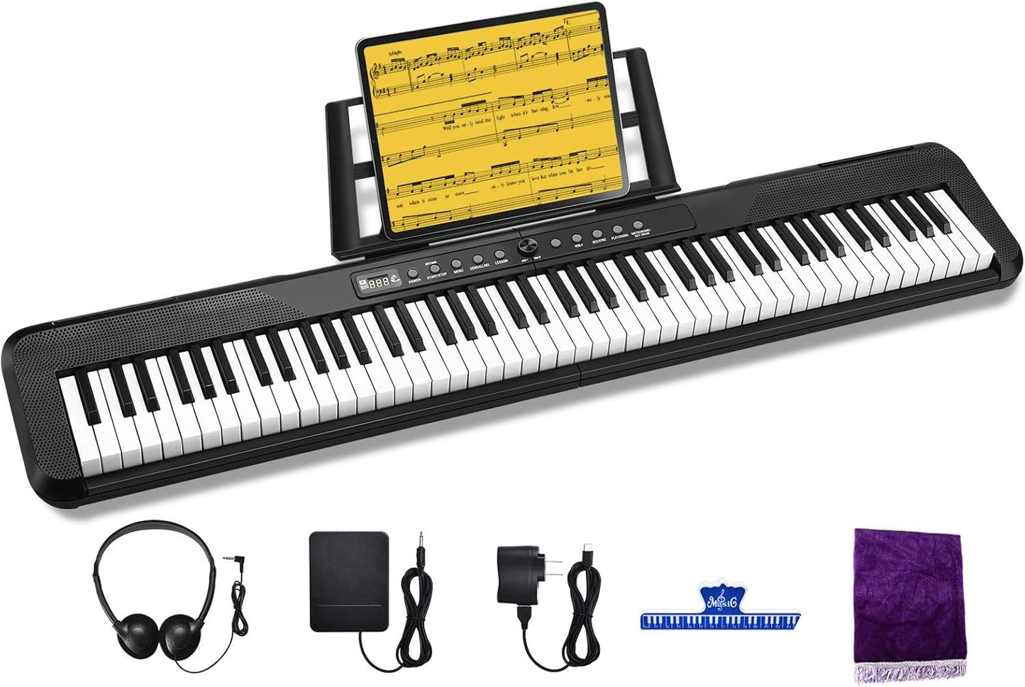 Digital Piano 88 Key with Semi-Weighted Keys for Beginners