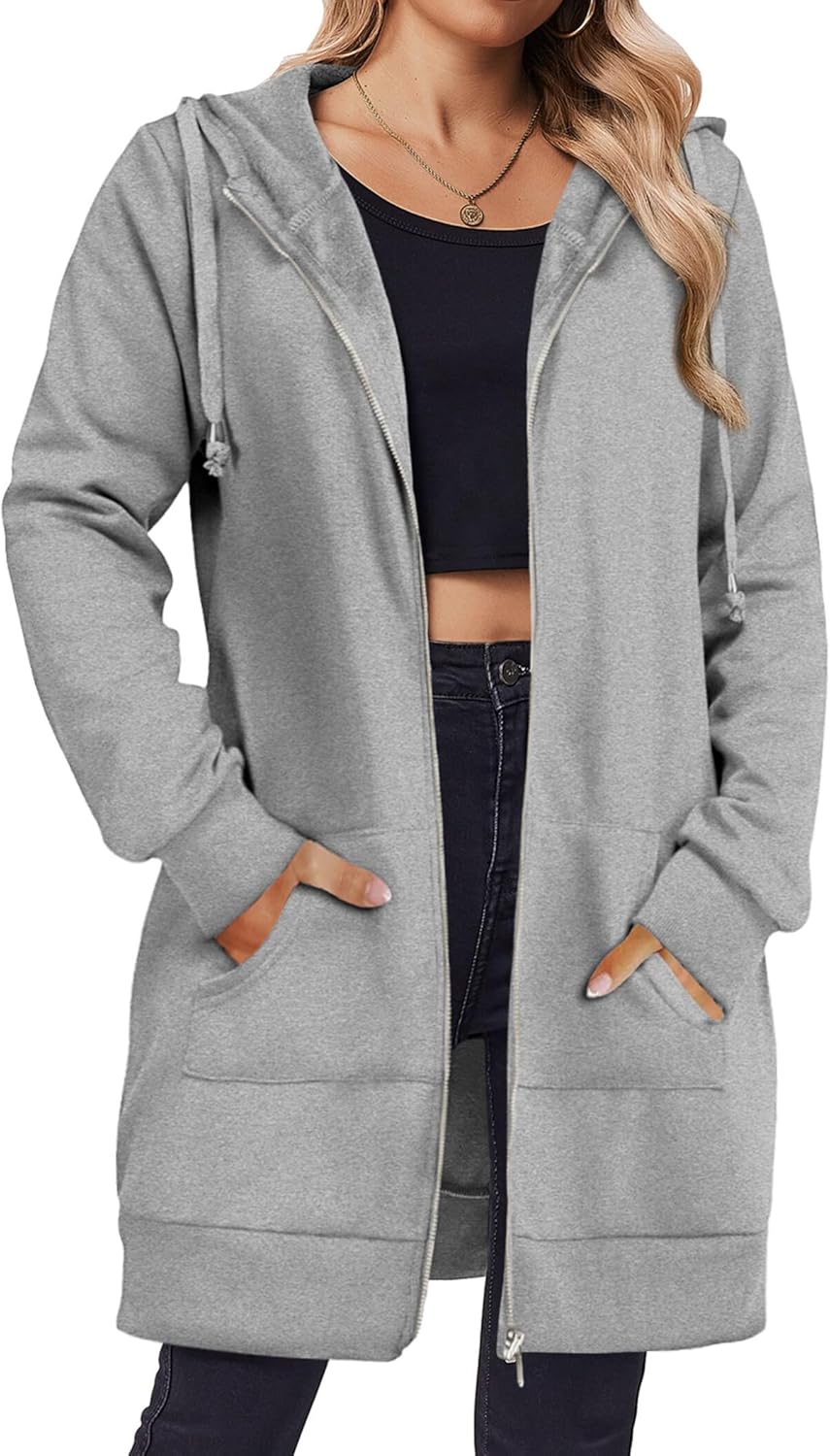 Zeagoo Zip Up Hoodies For Women - Stylish Oversized Sweatshirts