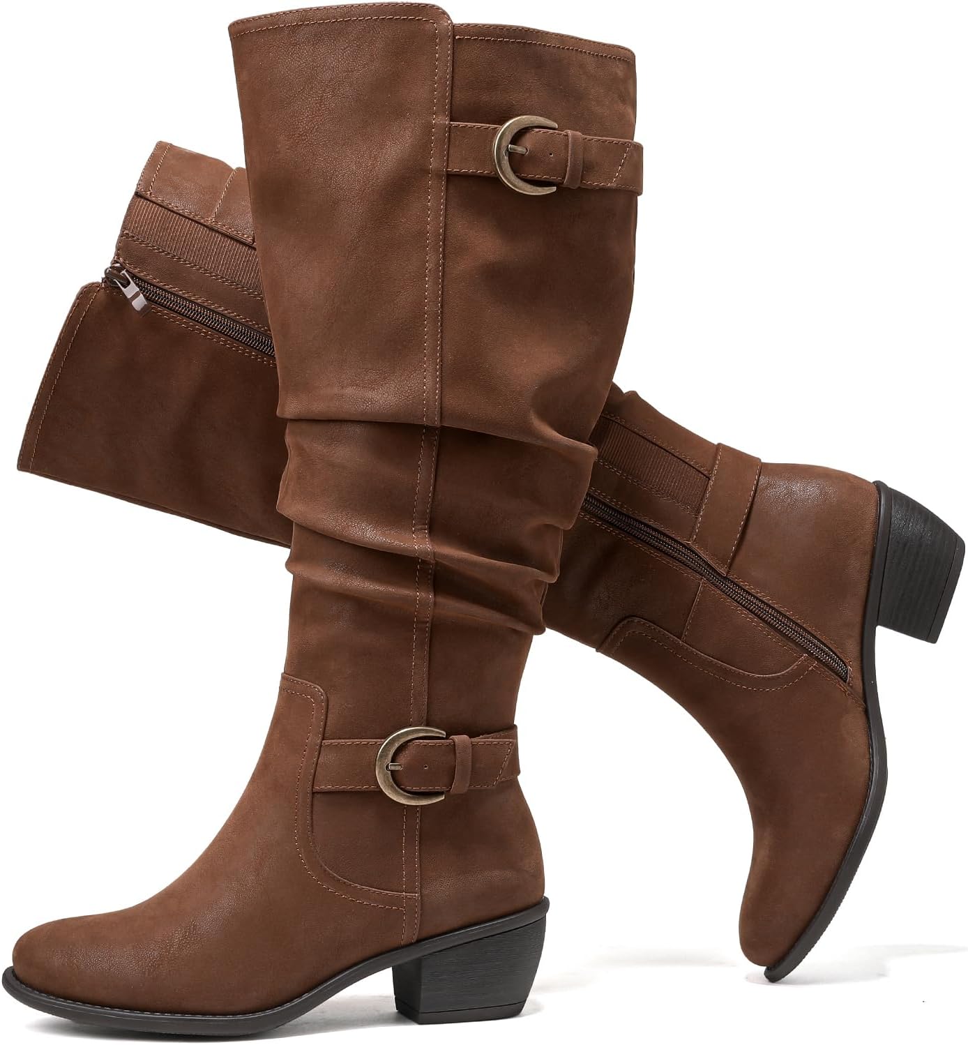 Luoika Women's Extra Wide Calf Knee High Boots for Comfort