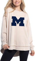 Chicka-d Women's Burnout Campus Pullover - Comfortable Vintage Fit