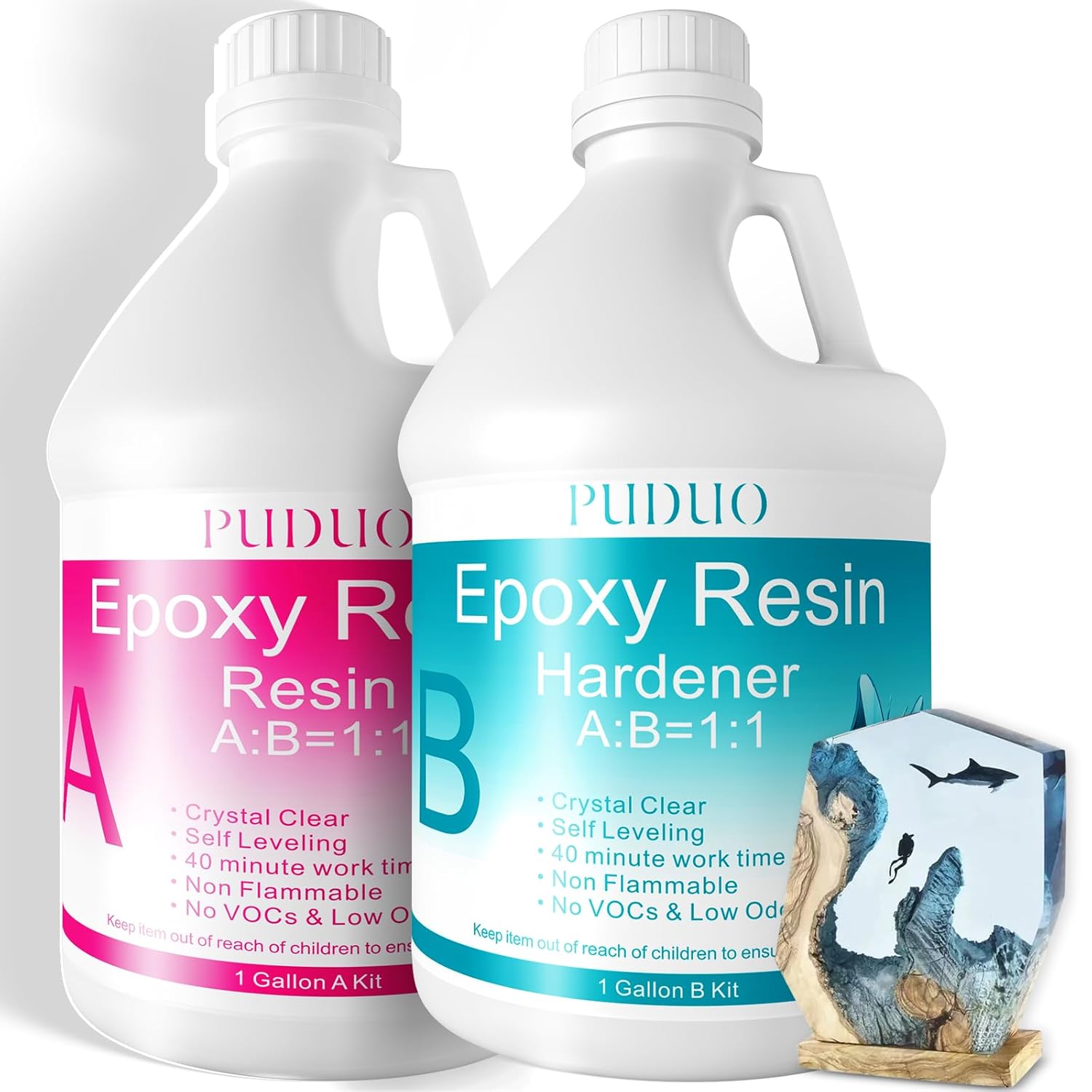 Epoxy Resin Crystal Clear Art Kit for Coating and Casting