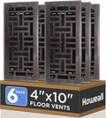 4x10 in Floor Register 6 Pack - Heavy Duty Walkable Oil Rubbed Bronze