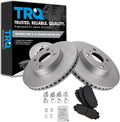 TRQ Front Brake Pad & Rotor Kit Compatible with 2013 Scion iQ - Quiet