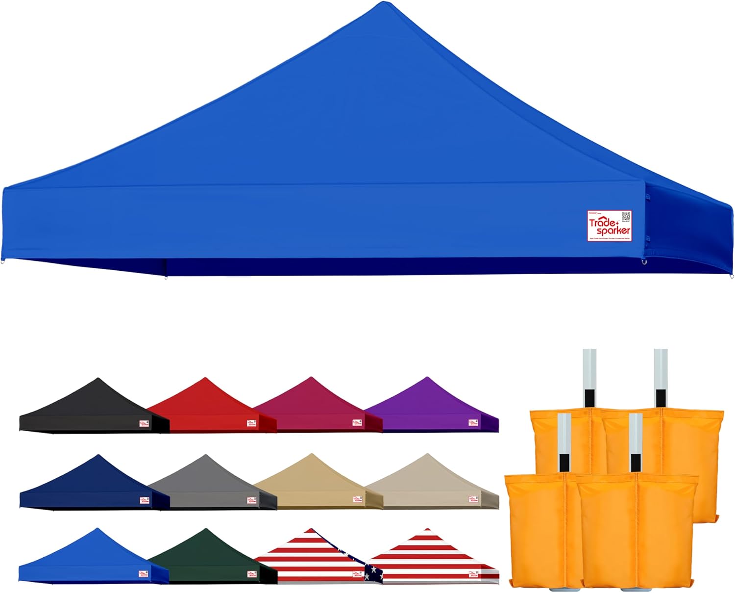 Tradesparker 10x10 Commercial Pop Up Canopy Replacement Top