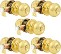 Privacy Door Knobs Lock Interior Bedroom Bathroom Polished Brass - 5