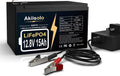 12V 15Ah Lithium LiFePO4 Deep Cycle Battery - Lightweight Long-Life