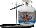 Flame King Dual RV Propane Tank Cylinder Rack for 20lb Tanks - Secure
