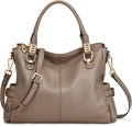 Soft Women Leather Satchel Tote Handbag - Top Grain Pebbled