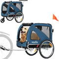 Dog Bike Trailer 2-in-1 Large Pet Cart - Foldable Stroller Trailer