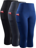 NELEUS Women's Yoga Running Capris High Waist Tummy Control Clothing