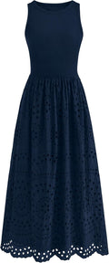 Women's Dowerme Casual Maxi Dress in Sleeveless A-Line Design