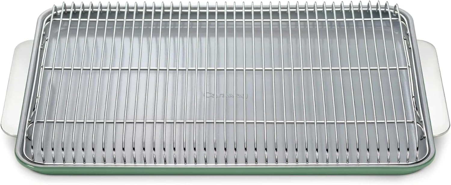 Caraway Non-Stick Ceramic Baking Sheet & Cooling Rack for Baking