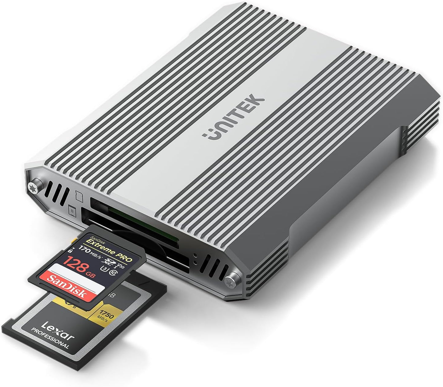 CFexpress Type B and SD4.0 Dual-Slot Card Reader for Fast Transfers