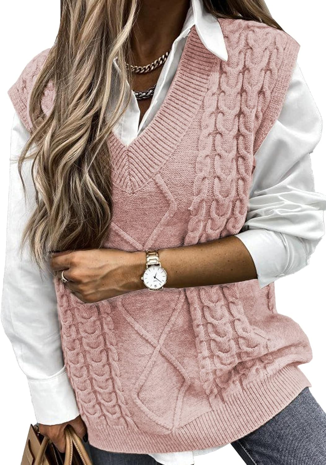 EVALESS Oversized Sweater Vest for Women - Stylish and Comfortable