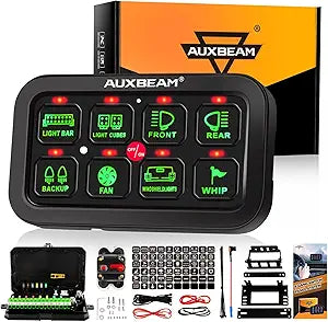 Auxbeam 8 Gang Switch Panel for Car Truck Boat UTV SUV Control