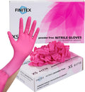 Pink Nitrile Disposable Gloves - Durable 3.5mil 100PCS Powder-Free