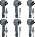 Set of 6 Ignition Coil Pack and Iridium Spark Plugs for Acura