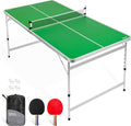 6 x 3 ft Mid-Size Table Tennis Table Set - Adjustable Height