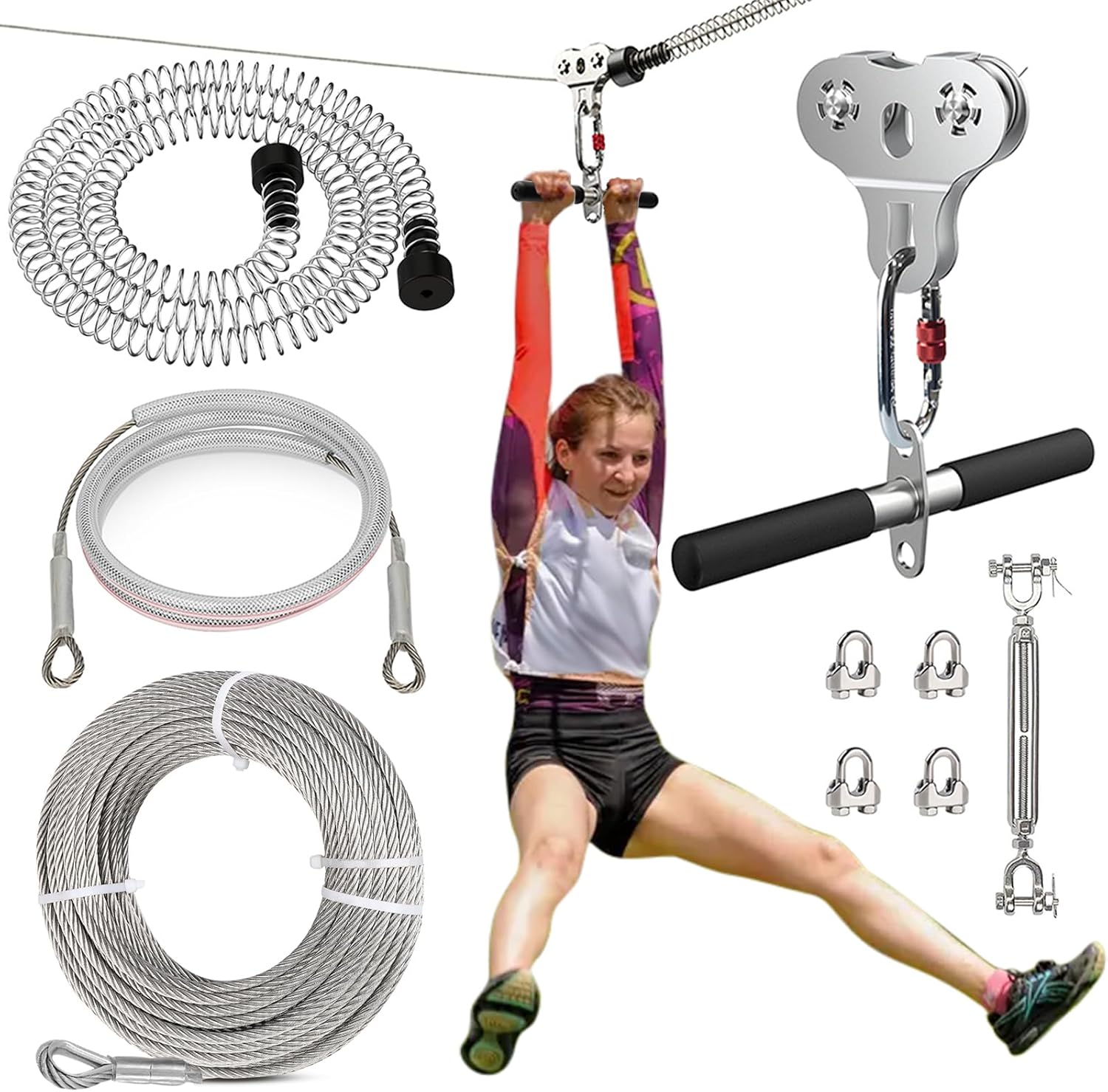 Zip Lines for Kids and Adults Outdoor Fun Up to 500 Lbs