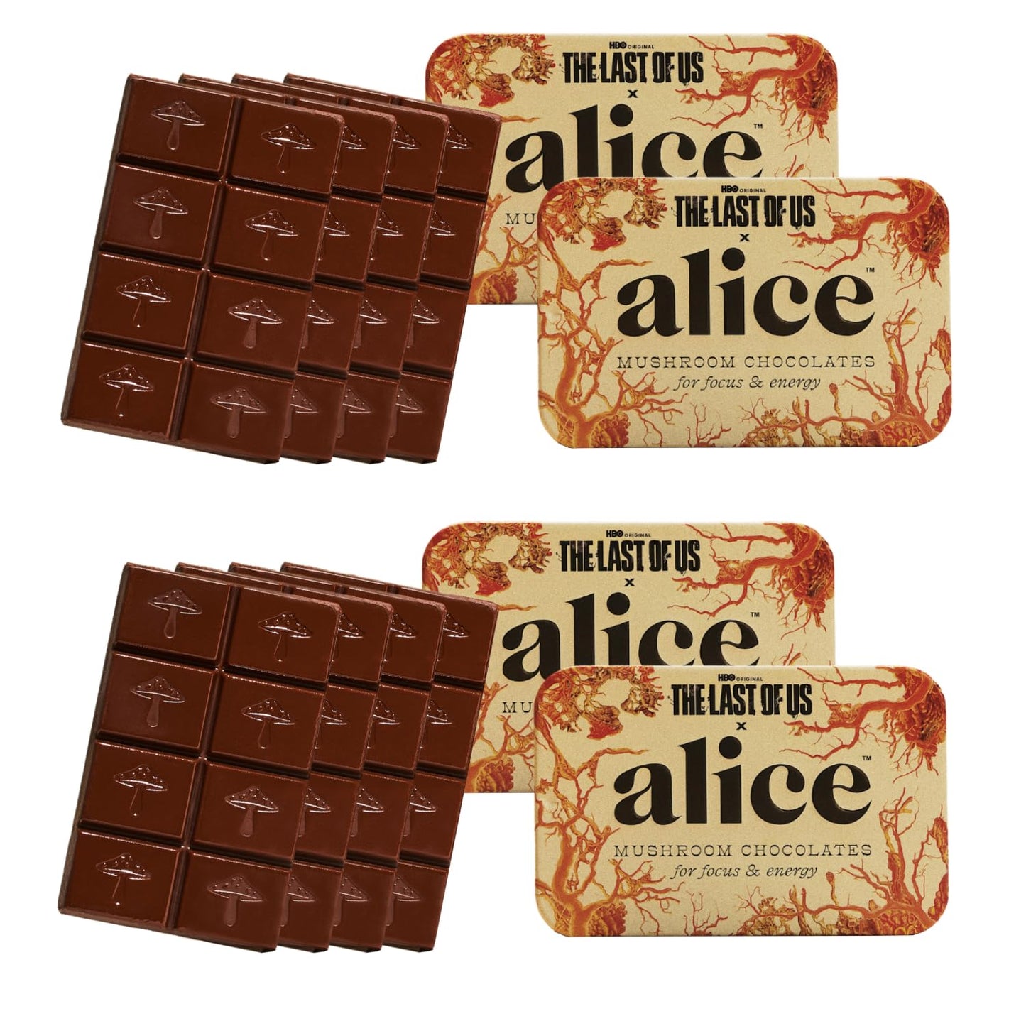 Alice Mushrooms Brainstorm Chocolates for Focus & Clarity