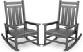 SERWALL Oversized Outdoor Rocking Chair Set of 2 - Comfortable Patio