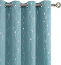 Room Darkening Curtains 90 in Long Aqua - Insulated Blackout Panels