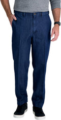 Men's Casual Classic Fit Stretch Denim Trouser - Hidden Waistband