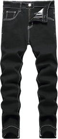 Men's Slim Fit Stretch Ripped Skinny Jeans - Comfortable (Style BZNF)