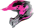 1Storm Adult Motocross Helmet Dinosaur Pink - Track Style Protection