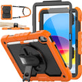 iPad A16 11in/10.9in Protective Case Black and Orange - Rugged 360