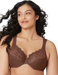 Glamorise Plus Size Low Cut Wonderwire Lace Bra - Cushioned Support 5%