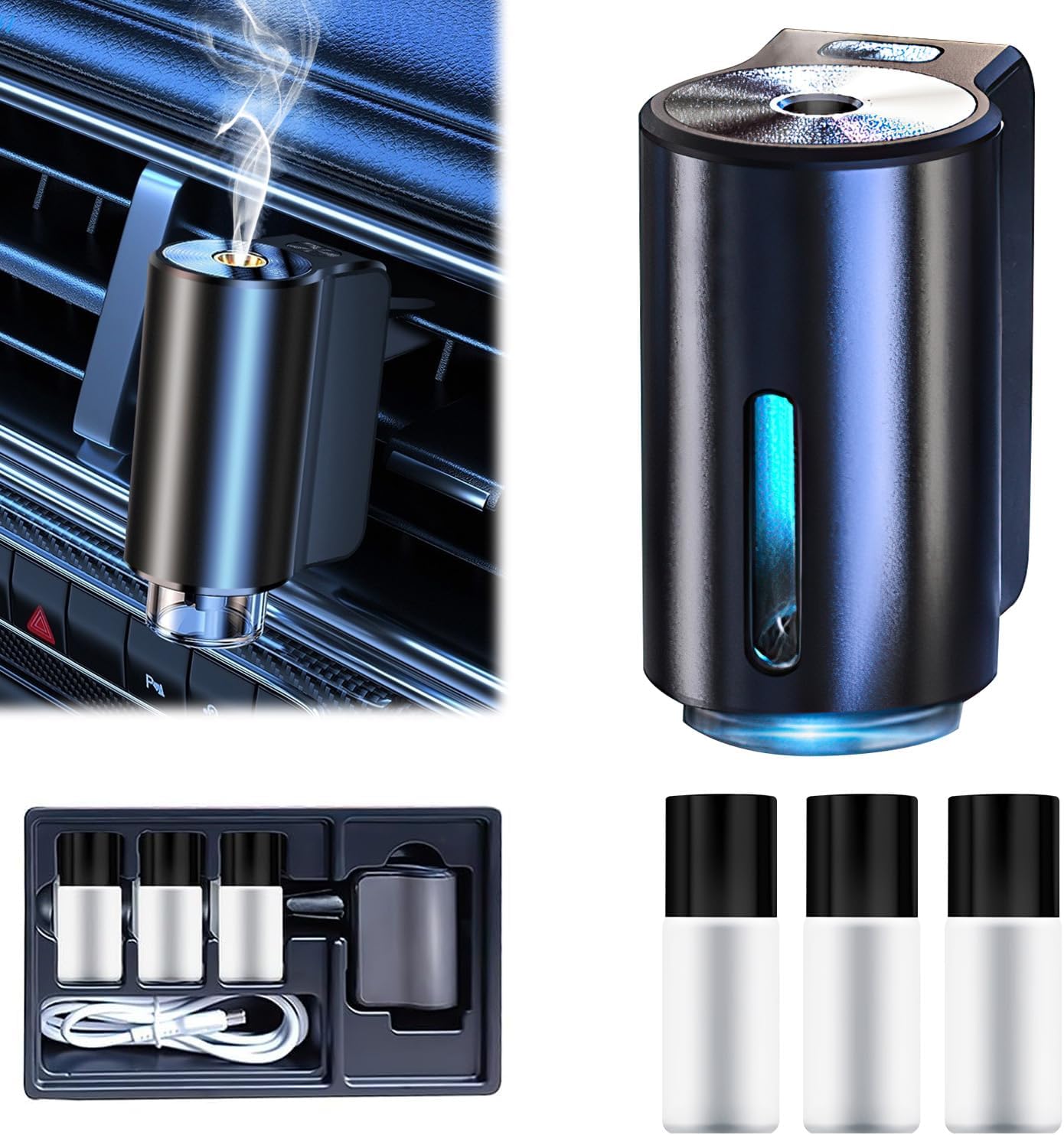 DyKay Smart Car Air Freshener: 3 Adjustable Scents