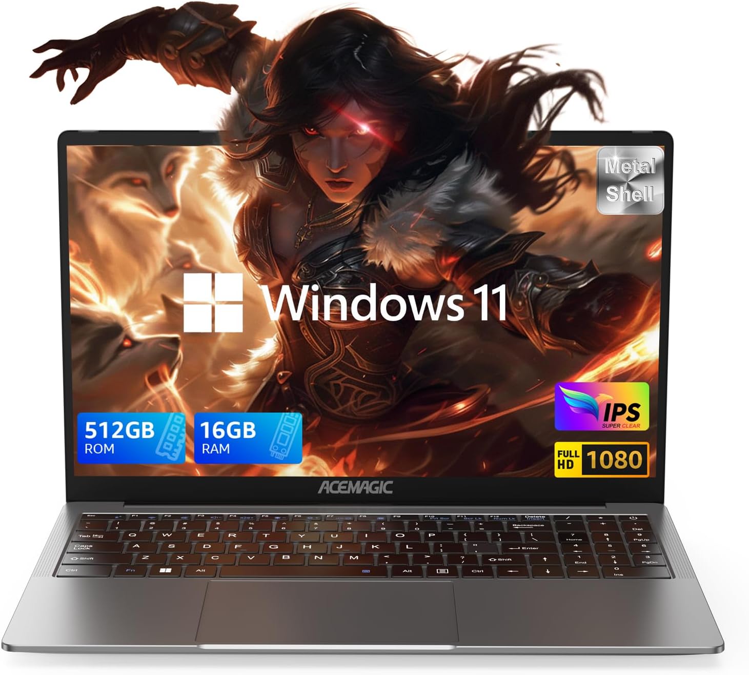 16.0-inch Gaming Laptop with 16GB RAM and 512GB SSD Storage