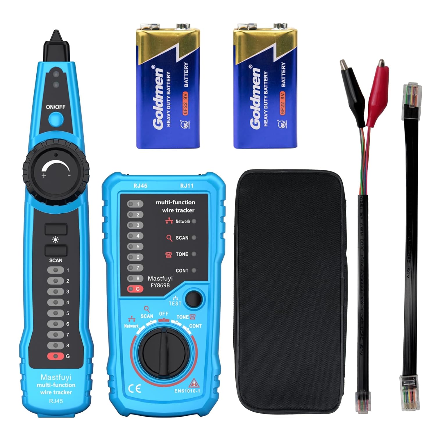 Network Cable Tester for Ethernet and Telephone Line Maintenance