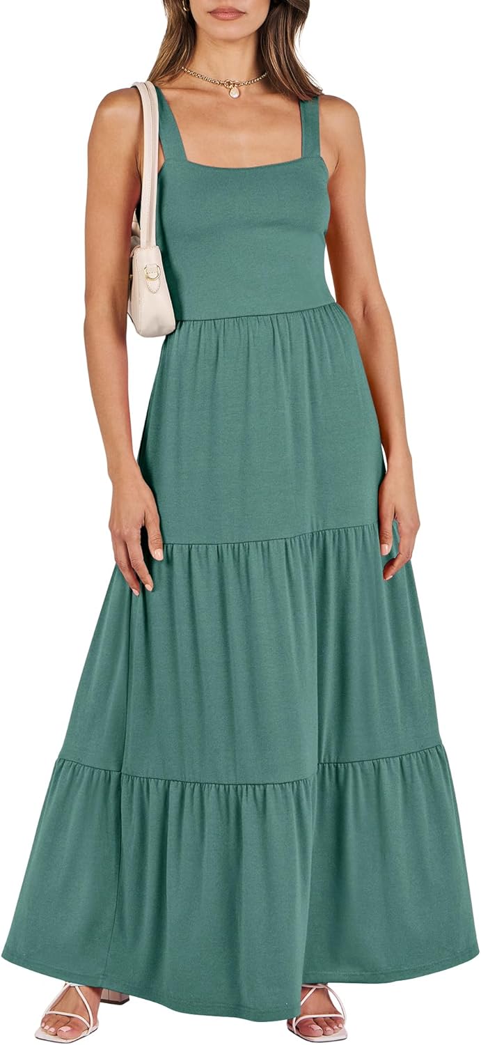 ANRABESS Women's Summer Casual Maxi Beach Vacation Dress