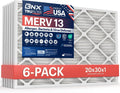 BNX TruFilter 20x30x1 MERV 13 Air Filter 6-Pack - Made in USA