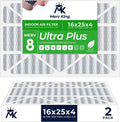 16x25x4 Air Filter MERV 8 2-Pack - Made in USA King
