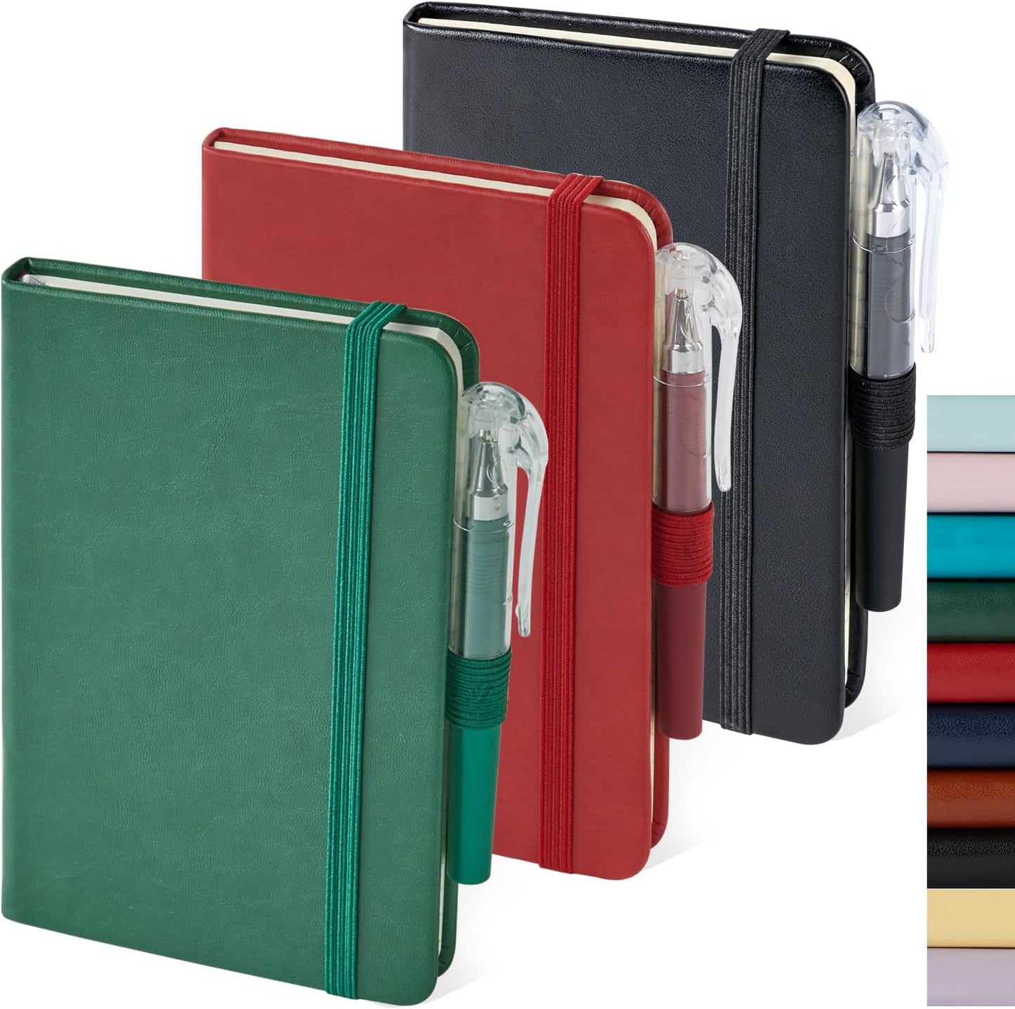 NIRMIRO 3 Pack Mini Leather Journals - Perfect for On-the-Go Writing!