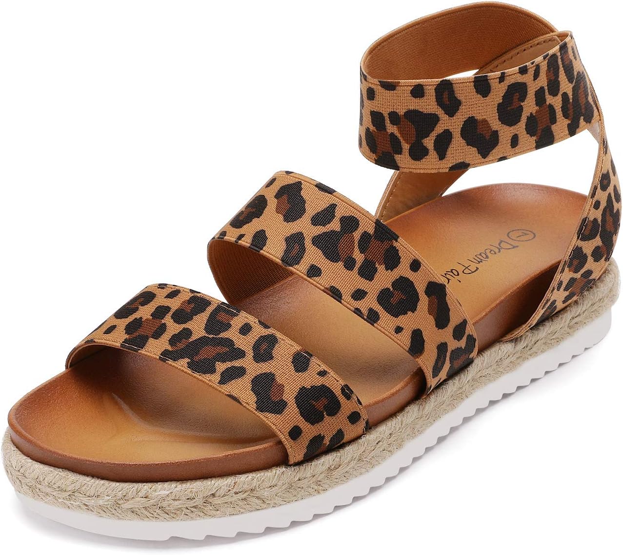 DREAM PAIRS Womens Open Toe Ankle Strap Espadrille Wedge Sandals