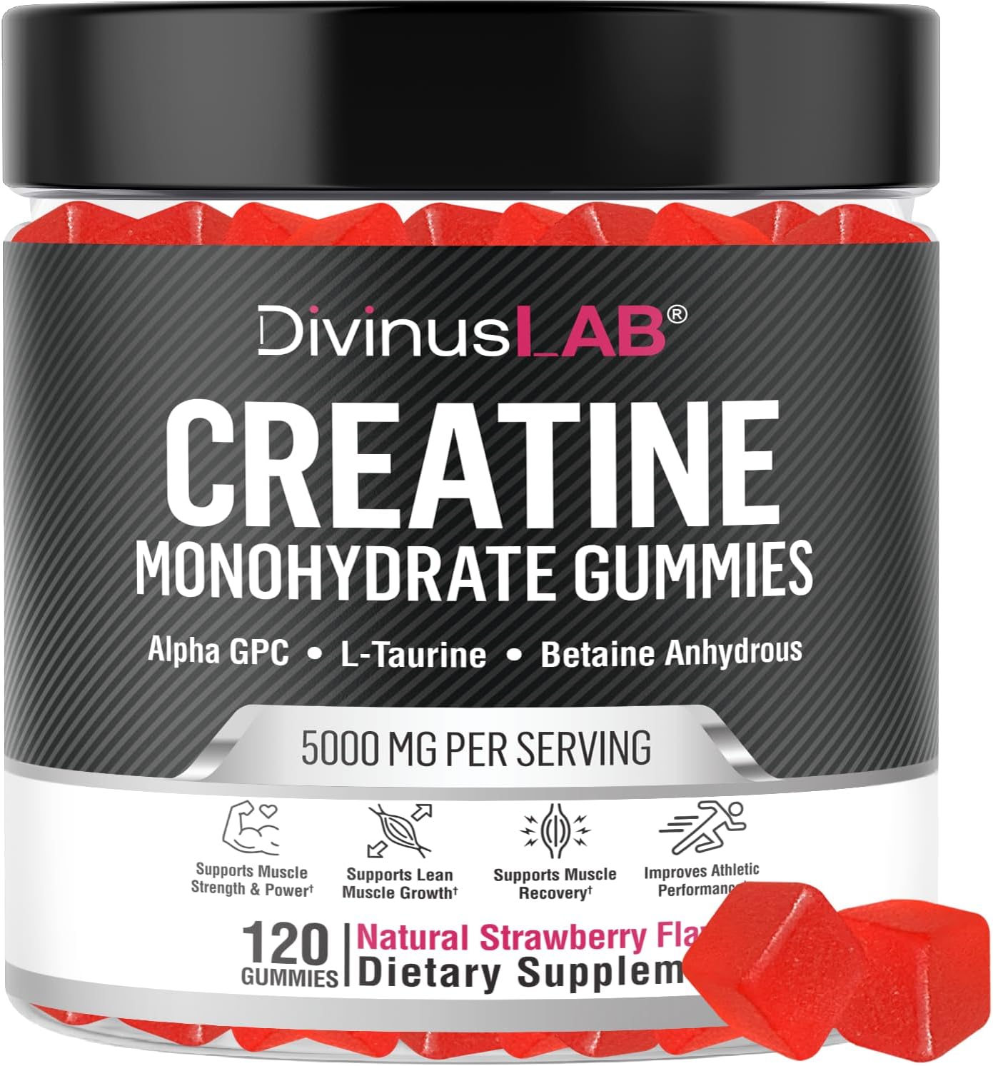 Creatine Monohydrate Gummies for Energy Boost and Muscle Support
