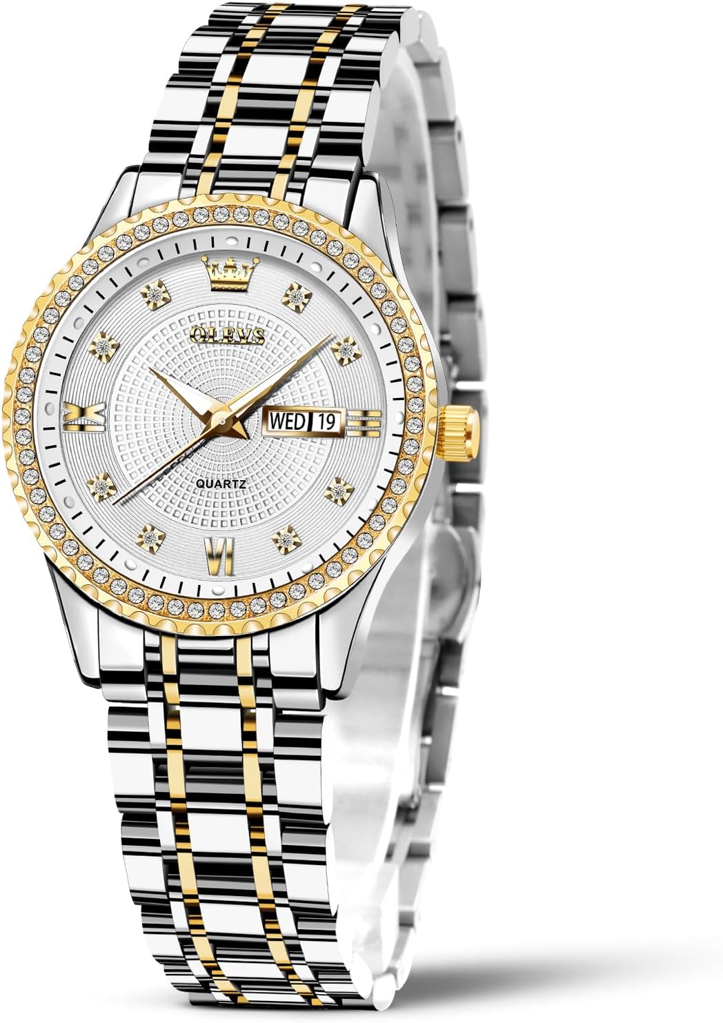 OLEVS Women's Day Date Diamond Watch