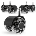Office Chair Caster Wheels Set of 5 - Heavy-Duty Quiet Roll