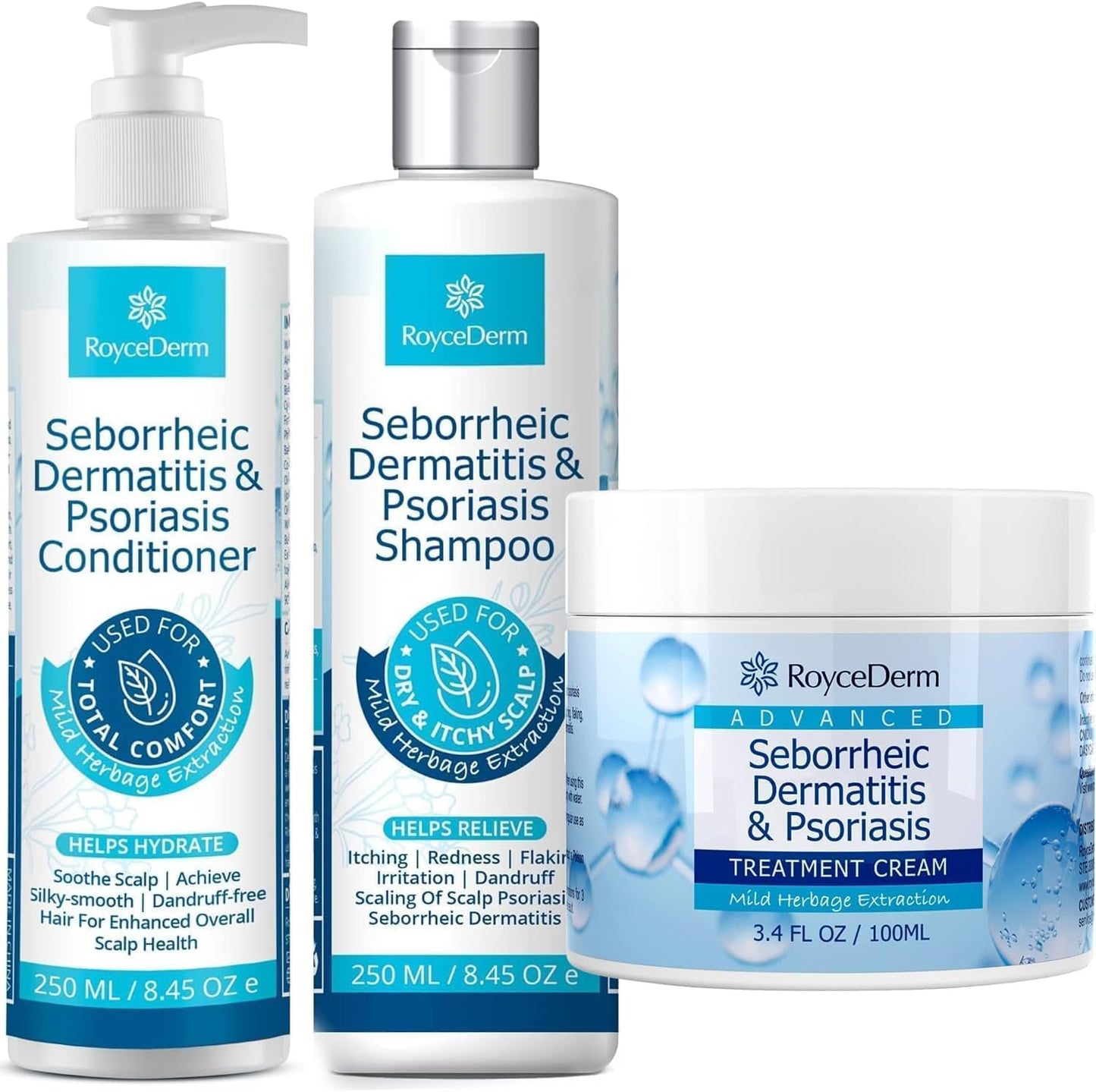 Seborrheic Dermatitis & Psoriasis Cream and Shampoo Set