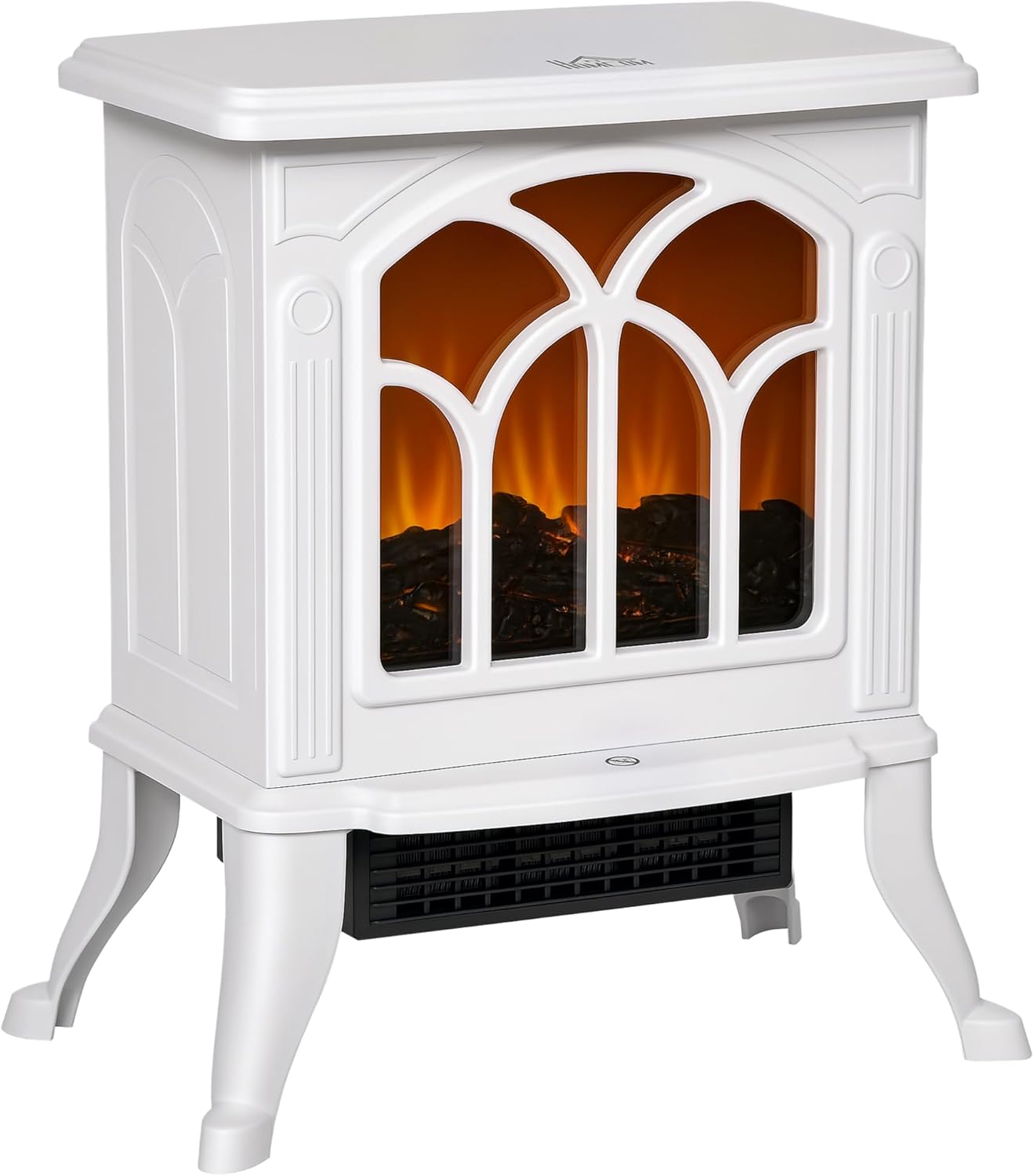 HOMCOM 17 Freestanding Electric Fireplace Stove for Cozy Warmth
