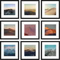 Wiscet 12x12 Picture Frame Set of 9 - Square Gallery Wall Frames