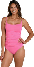 La Blanca One Piece Swimsuit Island Goddess Shirred Side (Style 6C87)