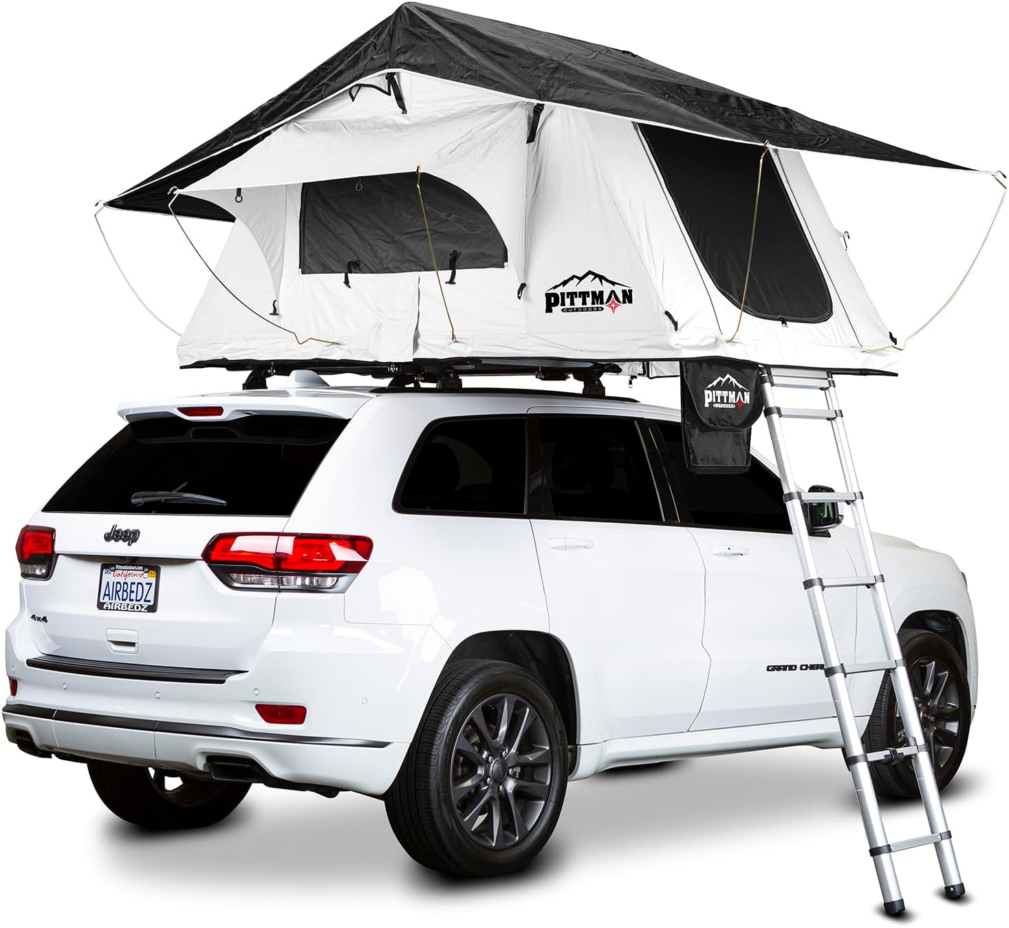 Pittman 2-Person Rooftop Tent: Softshell, Telescopic Ladder, Waterproof